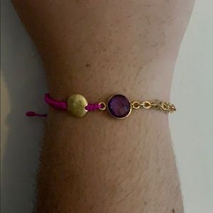 Alvaro Avila Bracelet SP stone and GF Fuschia